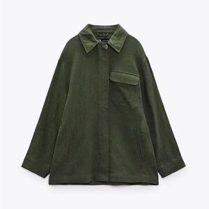 Zara size medium green lightweight jacket